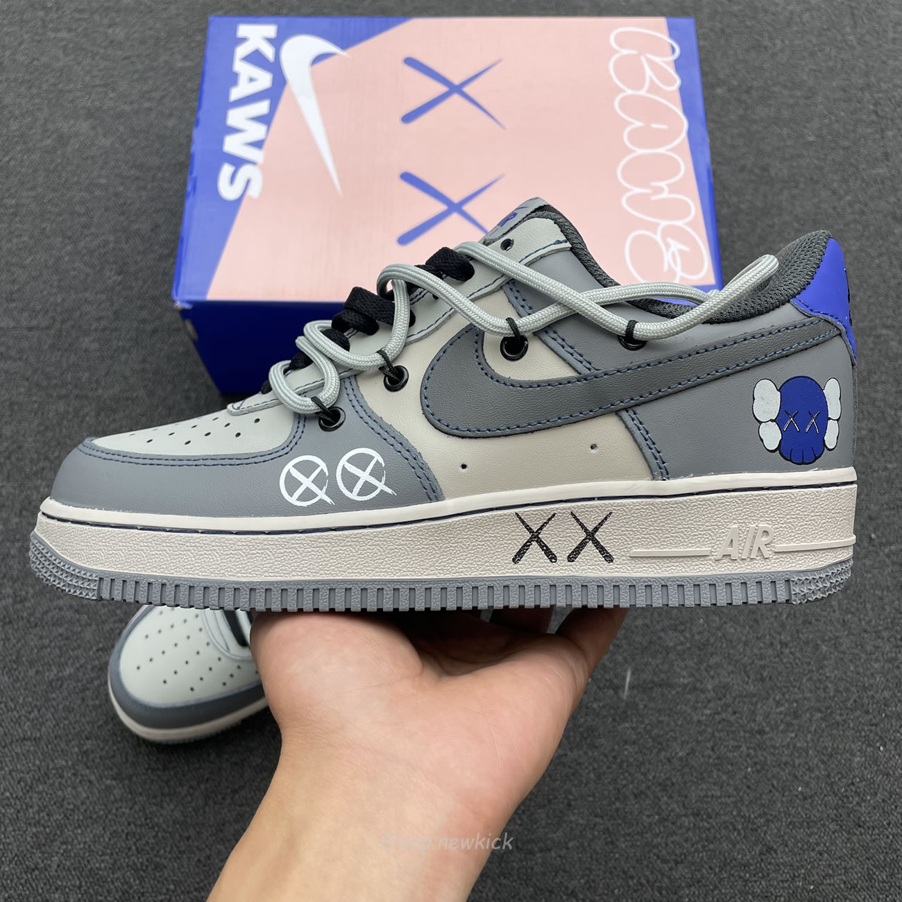 Nike Kaws X Air Force 1 Low Grey Royal Ks6869 333 (5) - www.newkick.vip