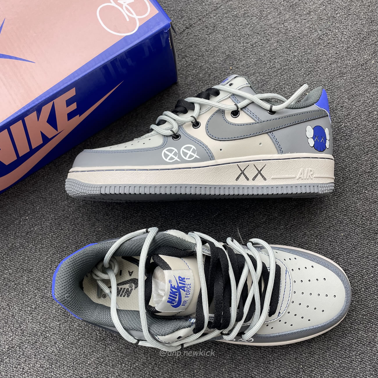 Nike Kaws X Air Force 1 Low Grey Royal Ks6869 333 (8) - www.newkick.vip