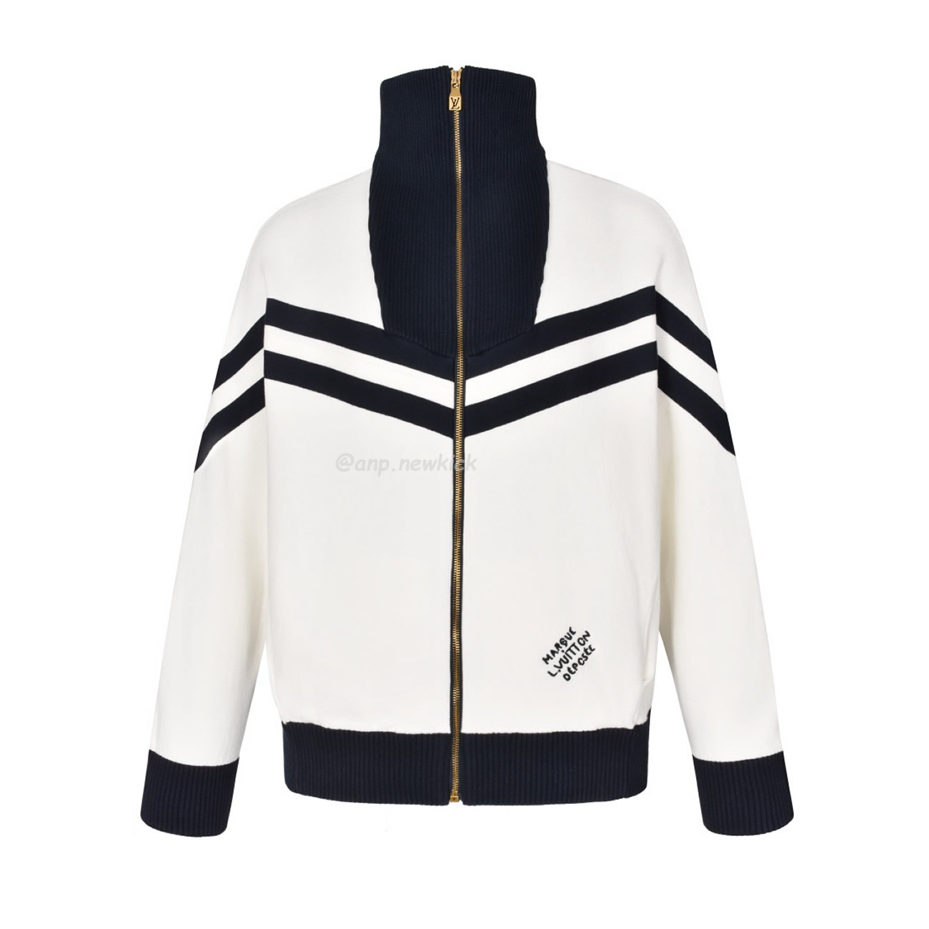Louis Vuitton Knitted Cotton Sailor Blouson White Navy (1) - www.newkick.vip Louis Vuitton Knitted Cotton Sailor Blouson White Navy (1) - www.newkick.vip