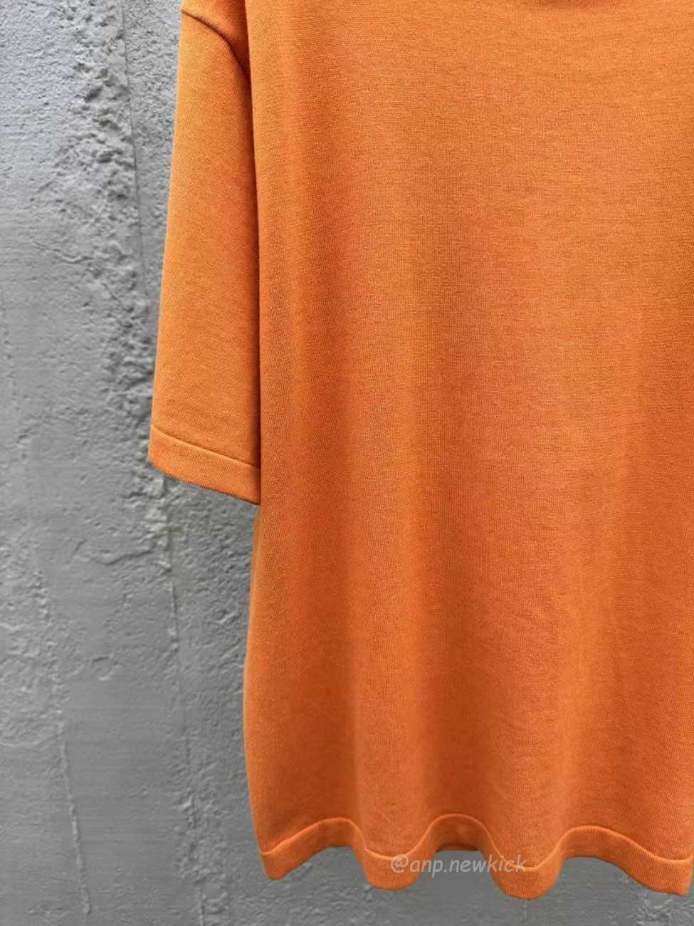 Louis Vuitton Pin Knit Short Sleeve Embroidered Logo Orange T Shirt (5) - www.newkick.vip