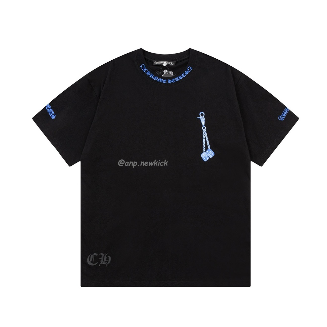 Chrome Hearts White Black Light Blue Dice T Shirt (3) - www.newkick.vip