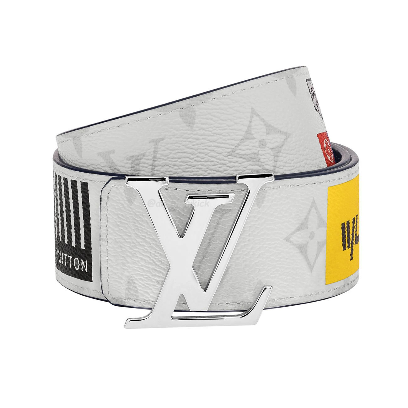 Louis Vuitton Lv Initiales Belt Monogram Logo Story 40mm White M0162s (1) - www.newkick.vip