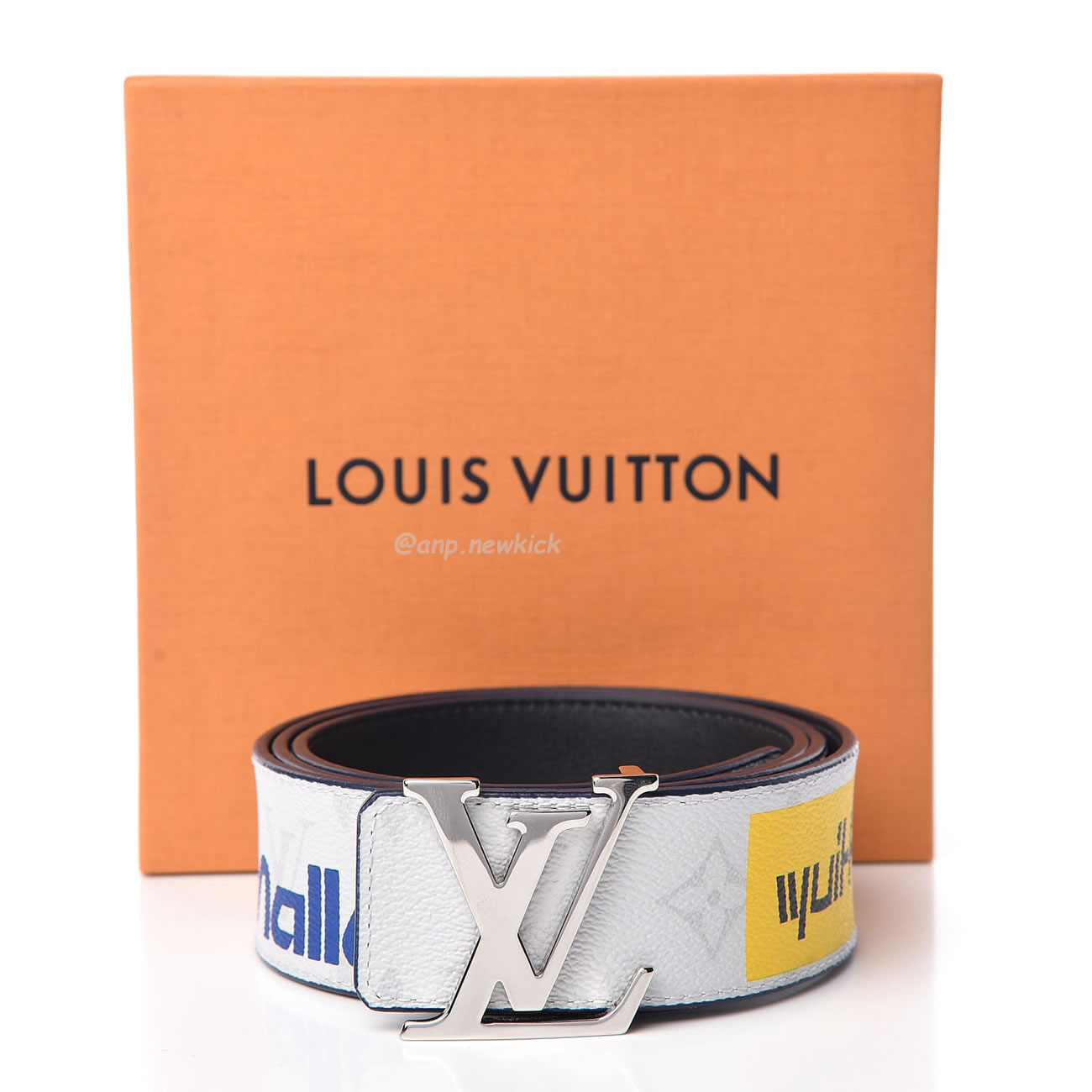 Louis Vuitton Lv Initiales Belt Monogram Logo Story 40mm White M0162s (4) - www.newkick.vip