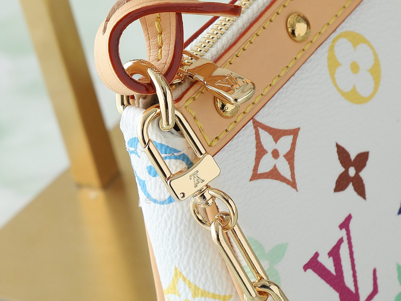 Louis Vuitton X Takashi Murakami Pochette Accessoires White Multicolored M13404 (4) - www.newkick.vip