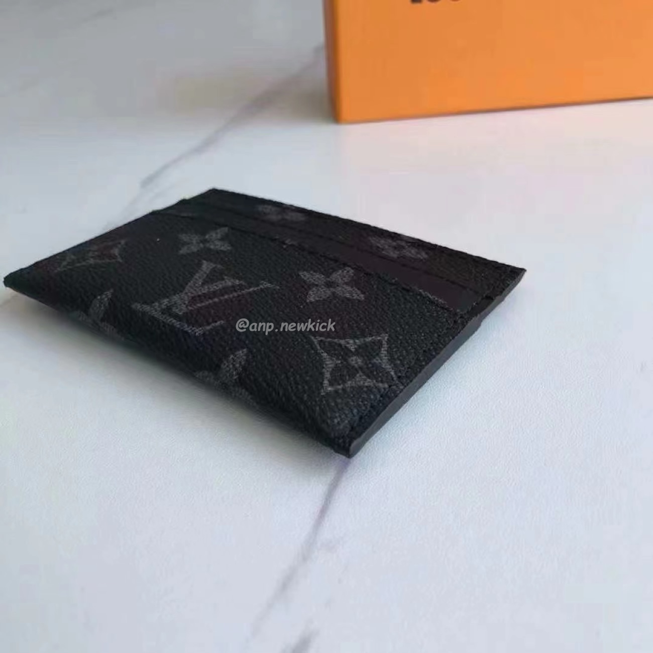 Louis Vuitton Card Holder Porte Cartes Double Monogram Eclipse Blackgrey M62170 (5) - www.newkick.vip