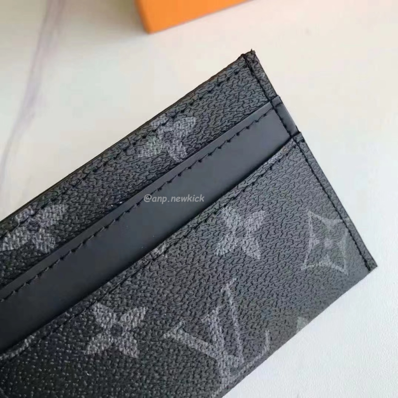 Louis Vuitton Card Holder Porte Cartes Double Monogram Eclipse Blackgrey M62170 (4) - www.newkick.vip
