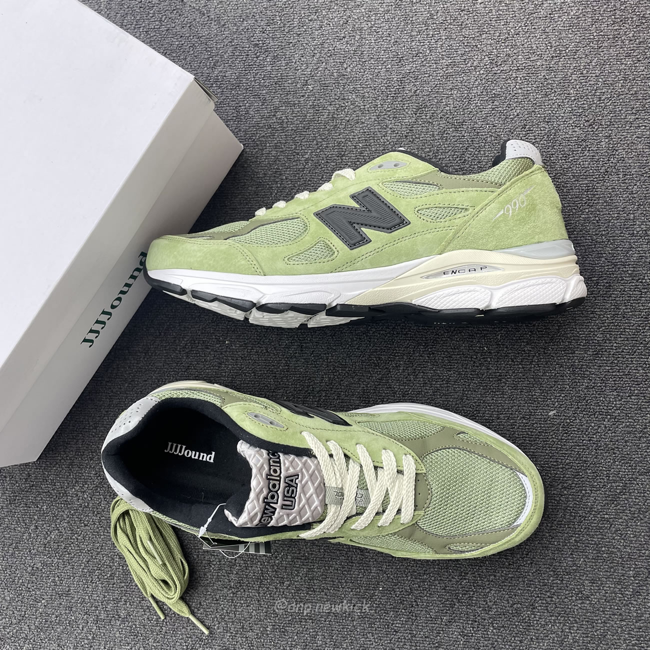 New Balance 990v3 Miusa Jjjjound Olive M990jd3 (9) - www.newkick.vip