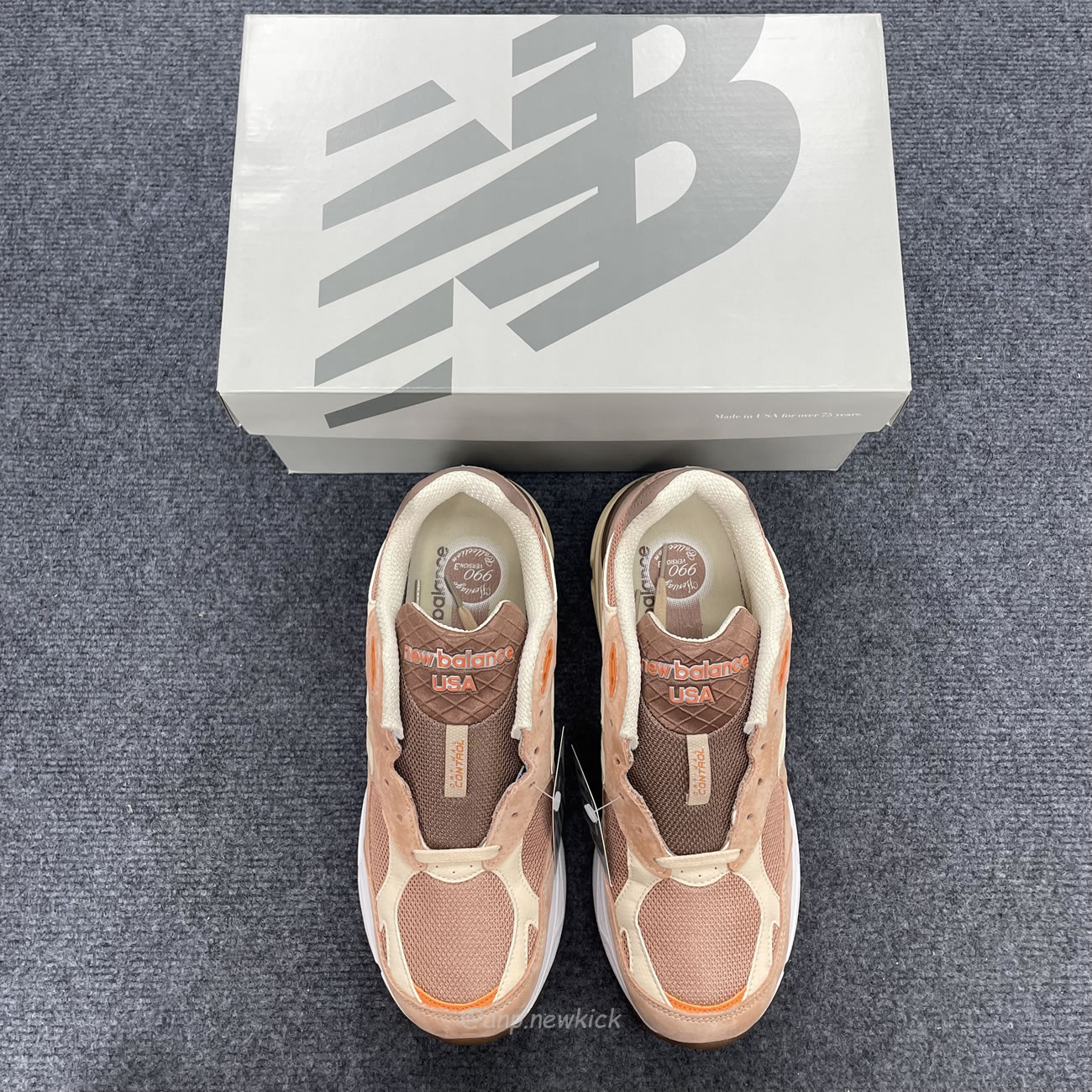 New Balance 990v3 Miusa Size Exclusive Orange Cream M990sz3 (9) - www.newkick.vip