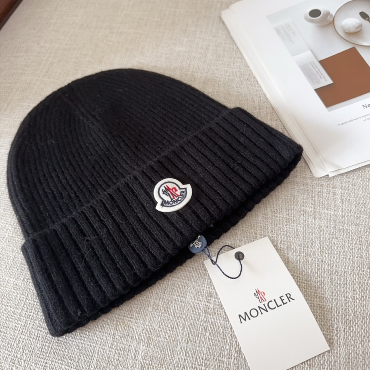 Moncler Logo Patch Beanie Black (2) - www.newkick.vip Moncler Logo Patch Beanie Black (2) - www.newkick.vip