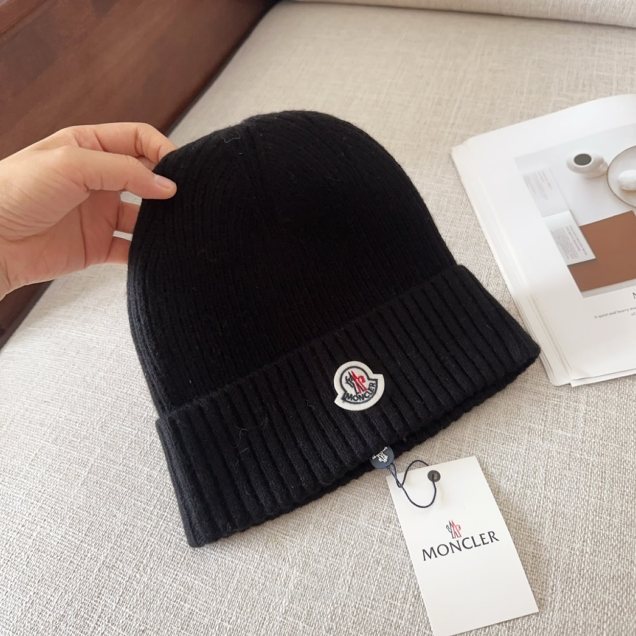 Moncler Logo Patch Beanie Black (3) - www.newkick.vip Moncler Logo Patch Beanie Black (3) - www.newkick.vip