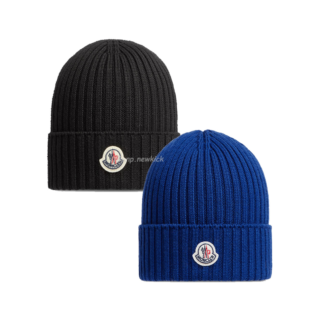 Moncler Logo Patch Ribbed Knit Beanie Black Blue (1) - www.newkick.vip Moncler Logo Patch Ribbed Knit Beanie Black Blue (1) - www.newkick.vip