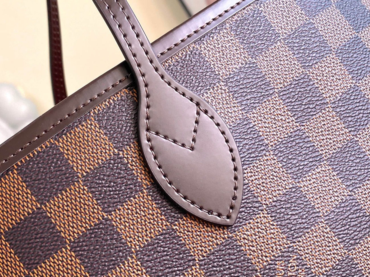 Louis Vuitton Neverfull Mm Damier Ebene Canvas With Cherry Lining N40599 (3) - www.newkick.vip