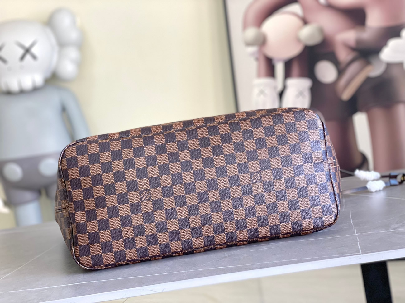 Louis Vuitton Neverfull Mm Damier Ebene Canvas With Cherry Lining N40599 (5) - www.newkick.vip