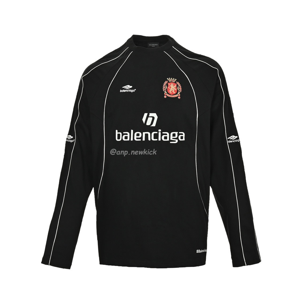 Balenciaga Black Soccer Long Sleeve Jersey T Shirt (1) - www.newkick.vip Balenciaga Black Soccer Long Sleeve Jersey T Shirt (1) - www.newkick.vip