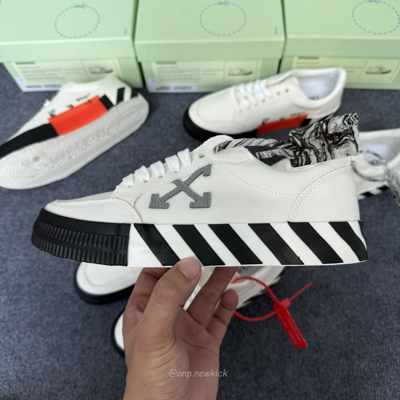 Off White Vulc Low Navy Arrow White Purple Grey Omia085f21fab0010146 (14) - www.newkick.vip