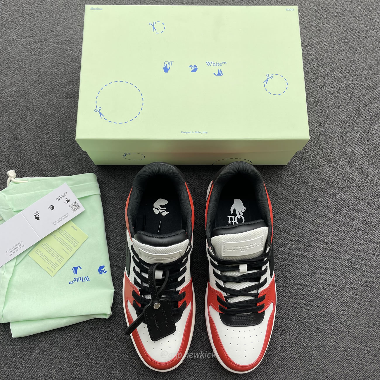 Off White Out Of Office Ooo Low Tops Black White Red Omia189s22lea0012510 (3) - www.newkick.vip