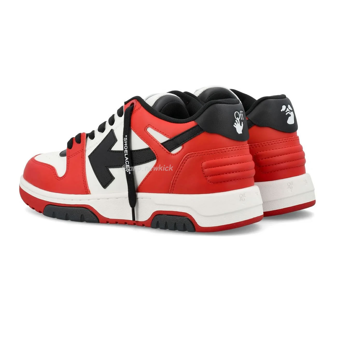 Off White Out Of Office Ooo Low Tops Black White Red Omia189s22lea0012510 (5) - www.newkick.vip