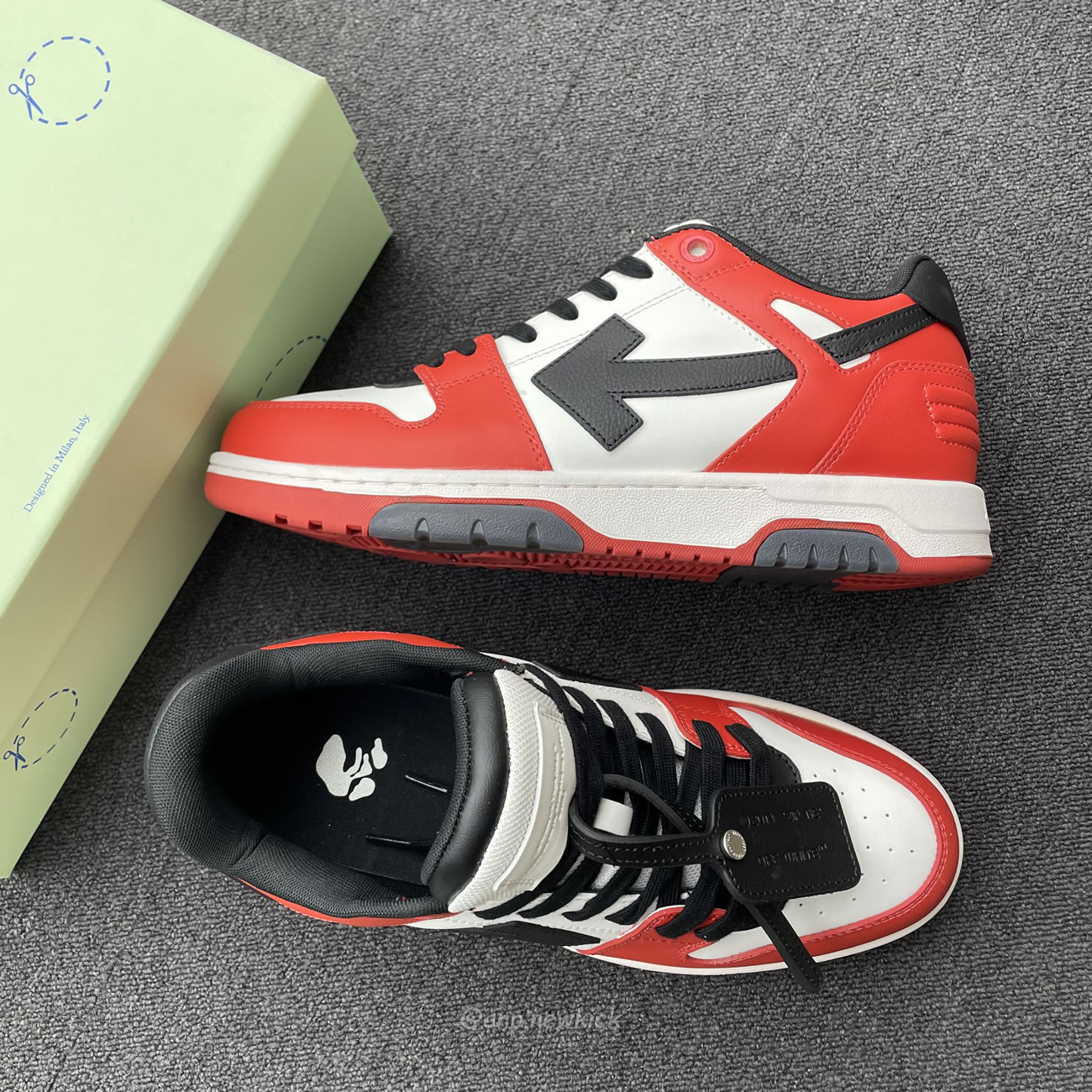 Off White Out Of Office Ooo Low Tops Black White Red Omia189s22lea0012510 (6) - www.newkick.vip