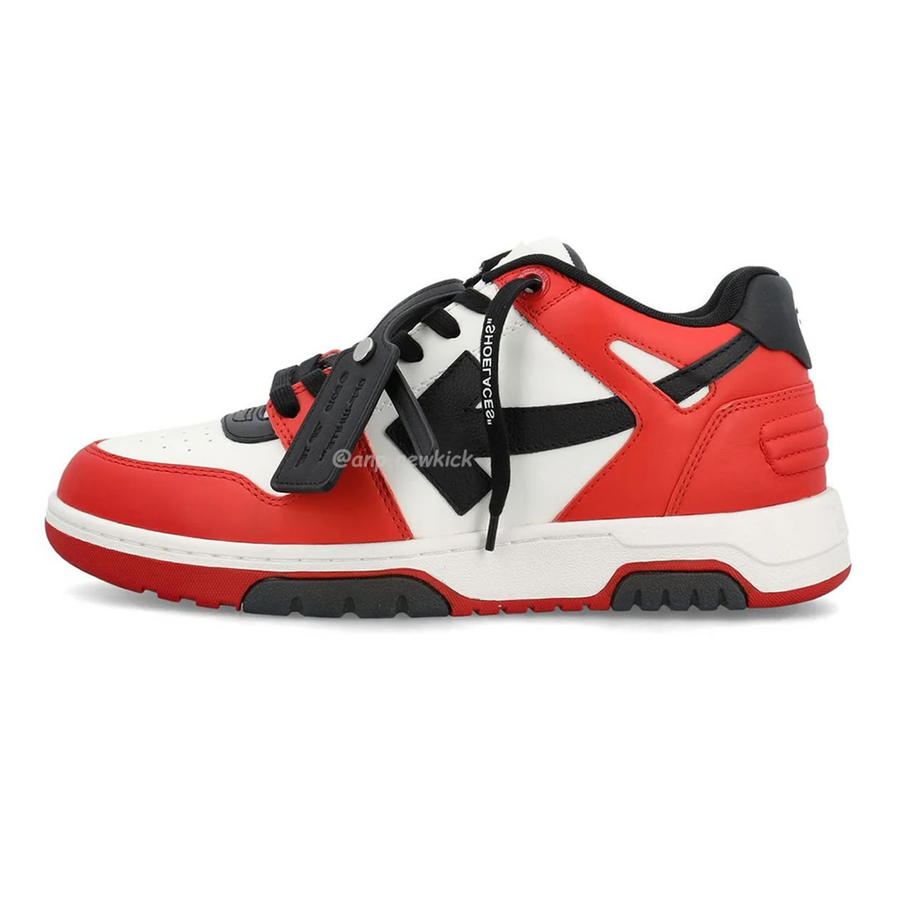 Off White Out Of Office Ooo Low Tops Black White Red Omia189s22lea0012510 (1) - www.newkick.vip