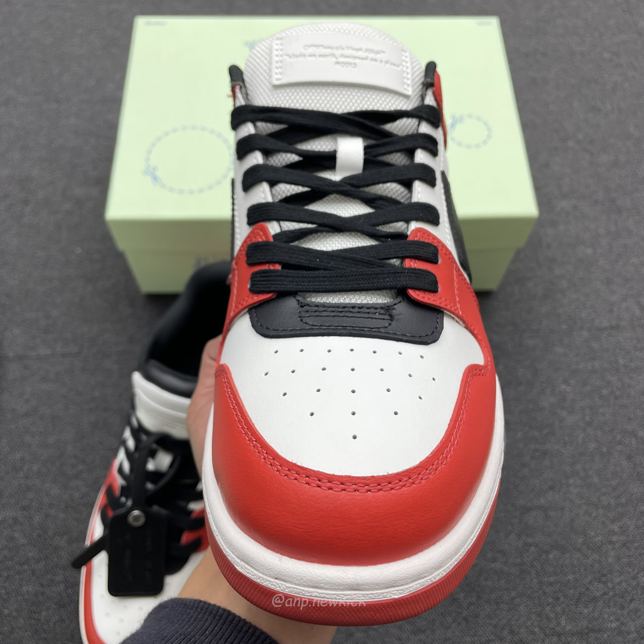 Off White Out Of Office Ooo Low Tops Black White Red Omia189s22lea0012510 (12) - www.newkick.vip