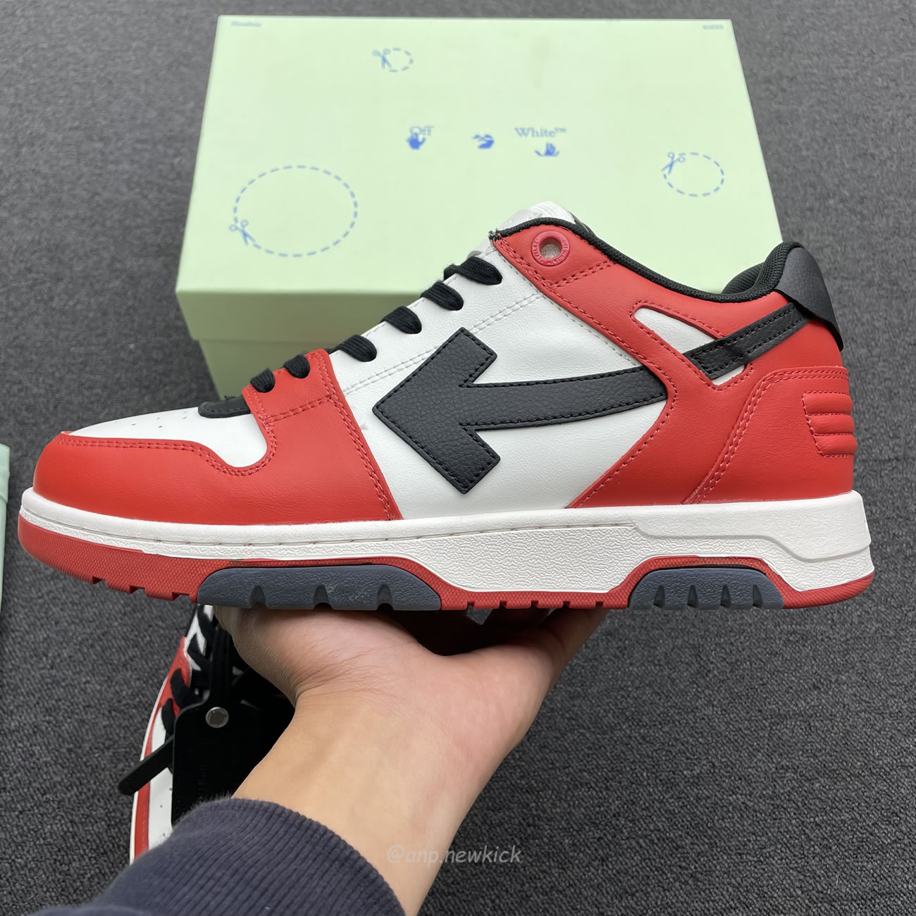 Off White Out Of Office Ooo Low Tops Black White Red Omia189s22lea0012510 (13) - www.newkick.vip