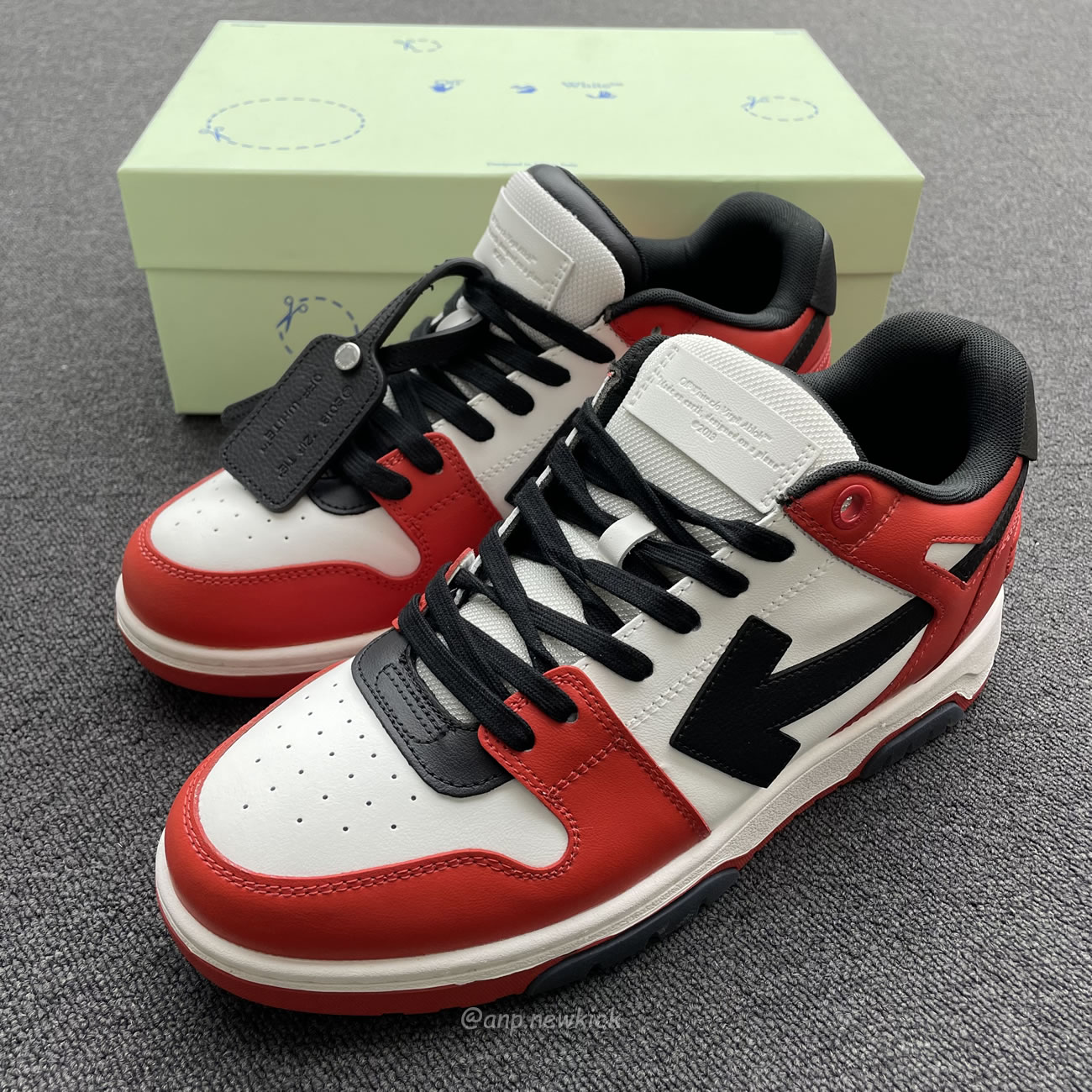 Off White Out Of Office Ooo Low Tops Black White Red Omia189s22lea0012510 (14) - www.newkick.vip