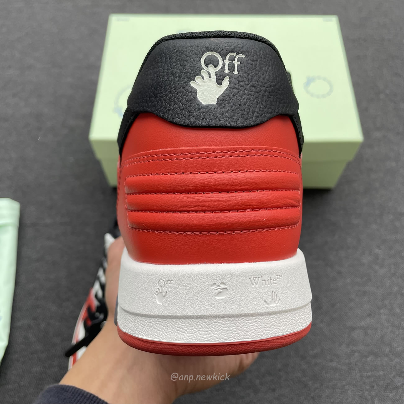 Off White Out Of Office Ooo Low Tops Black White Red Omia189s22lea0012510 (4) - www.newkick.vip