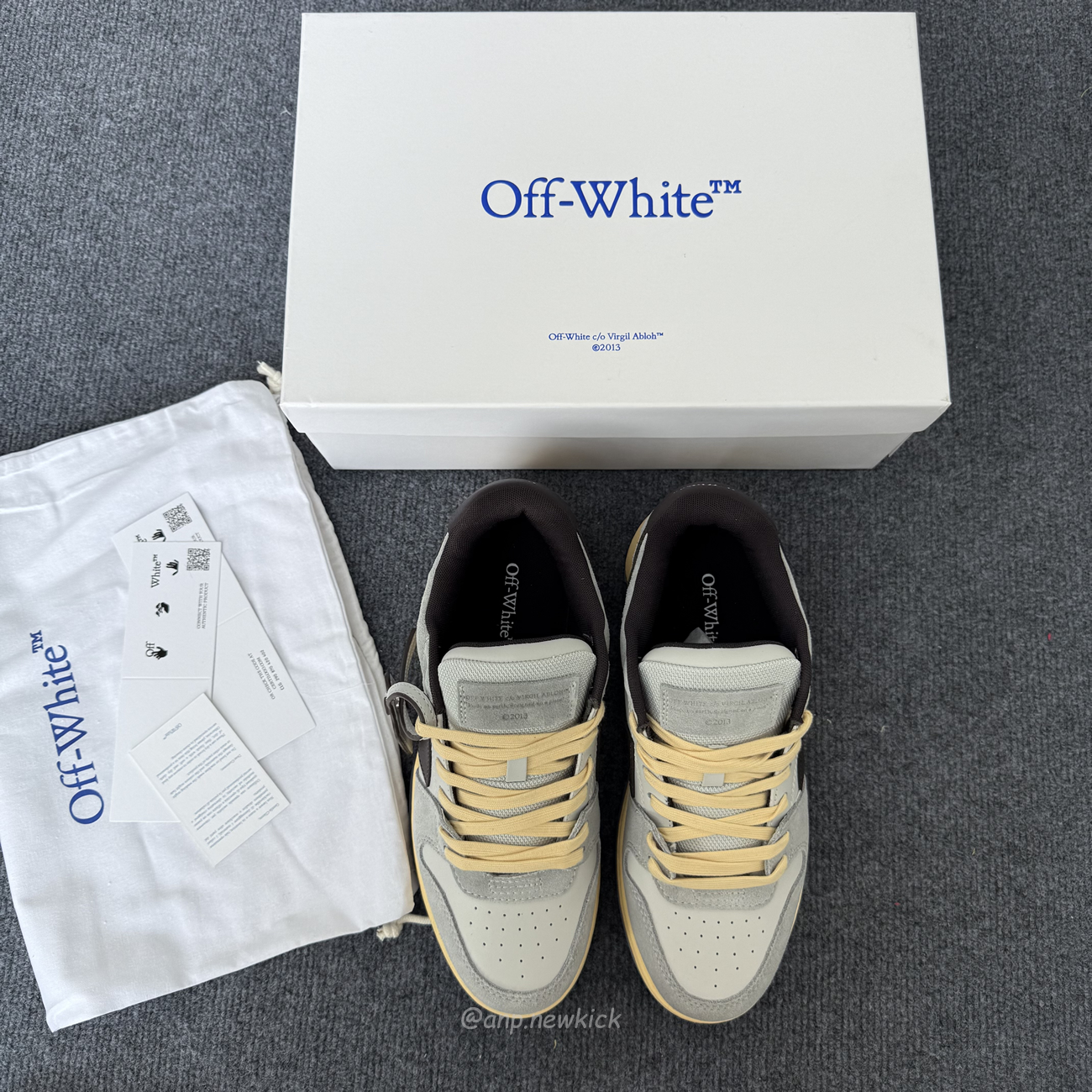 Off White Out Of Office Ooo Low Tops Light Grey Anthracite Omia189s24lea0110511 (2) - www.newkick.vip