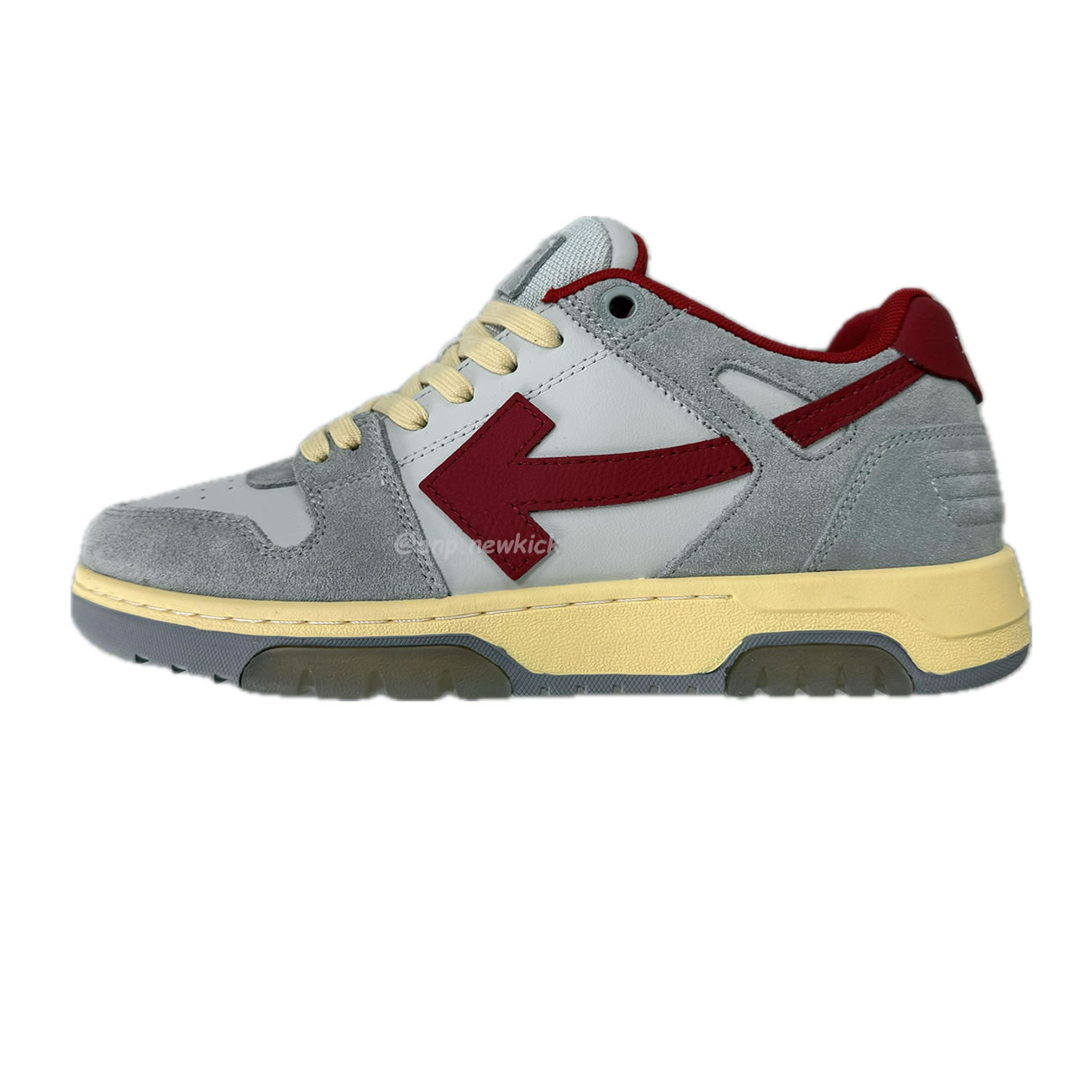 Off White Out Of Office Ooo Low Tops Light Grey Red Omia189s24lea0110525 (1) - www.newkick.vip