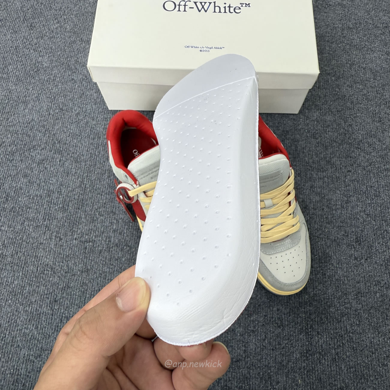 Off White Out Of Office Ooo Low Tops Light Grey Red Omia189s24lea0110525 (8) - www.newkick.vip