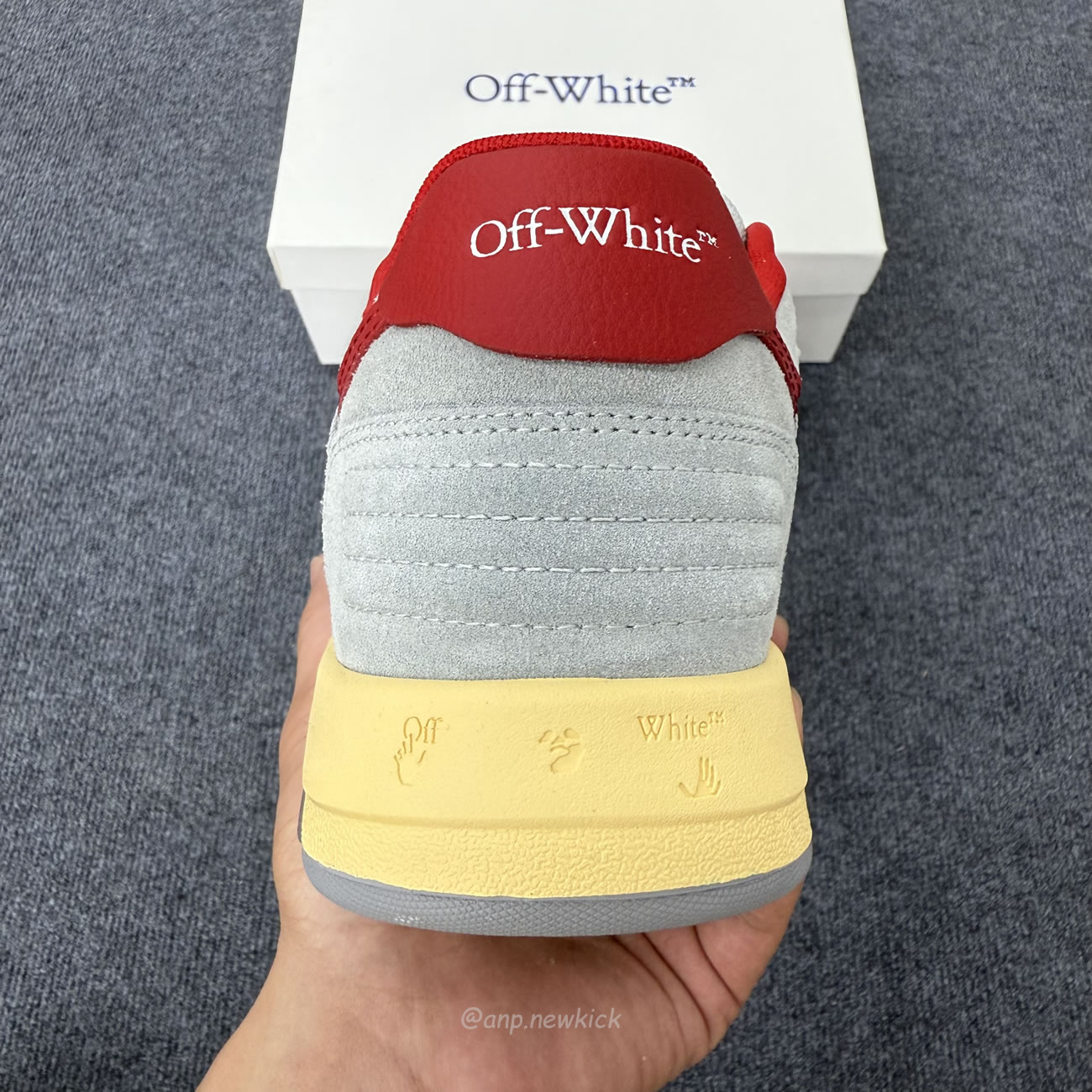 Off White Out Of Office Ooo Low Tops Light Grey Red Omia189s24lea0110525 (9) - www.newkick.vip