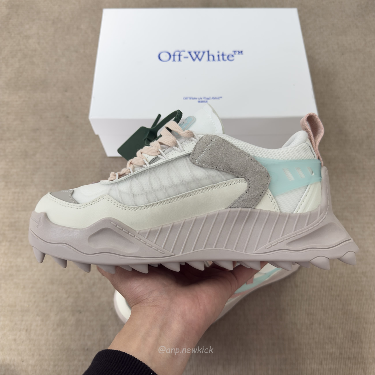 Off White Odsy 1000 Grey Powder Pink Womens Owia180s23fab0010534 (4) - www.newkick.vip