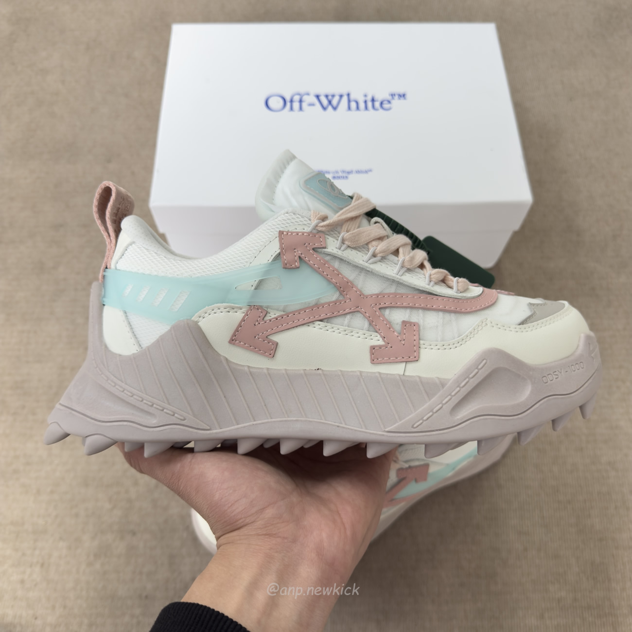 Off White Odsy 1000 Grey Powder Pink Womens Owia180s23fab0010534 (6) - www.newkick.vip