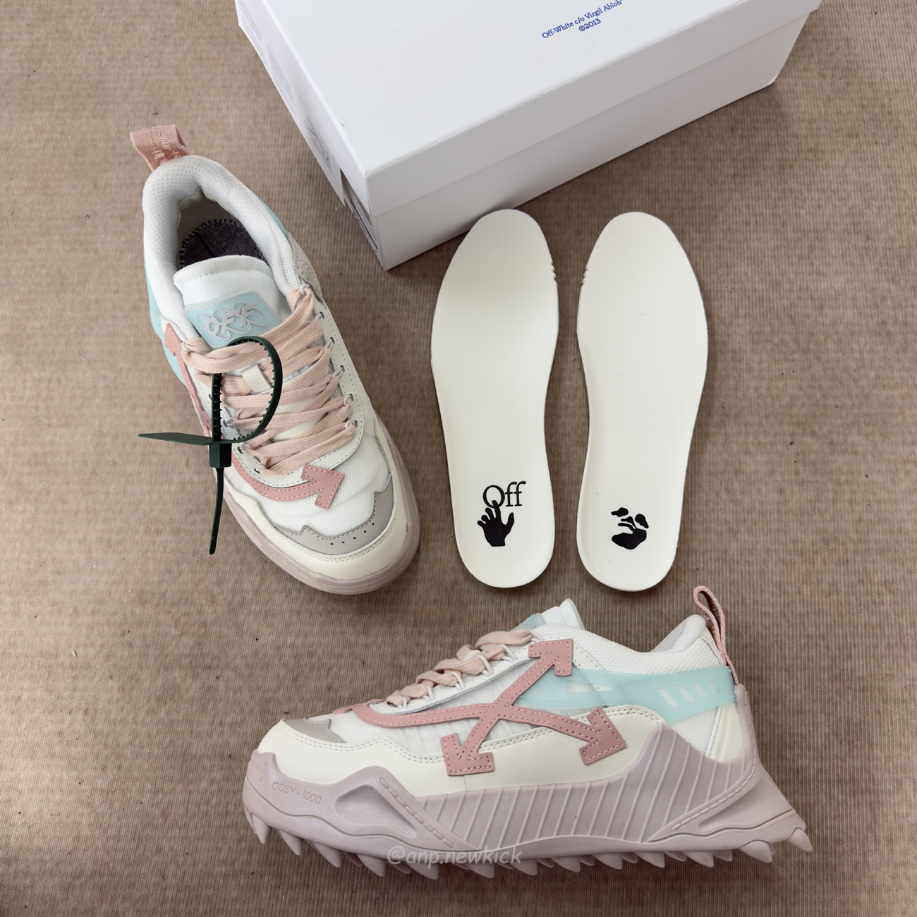 Off White Odsy 1000 Grey Powder Pink Womens Owia180s23fab0010534 (9) - www.newkick.vip