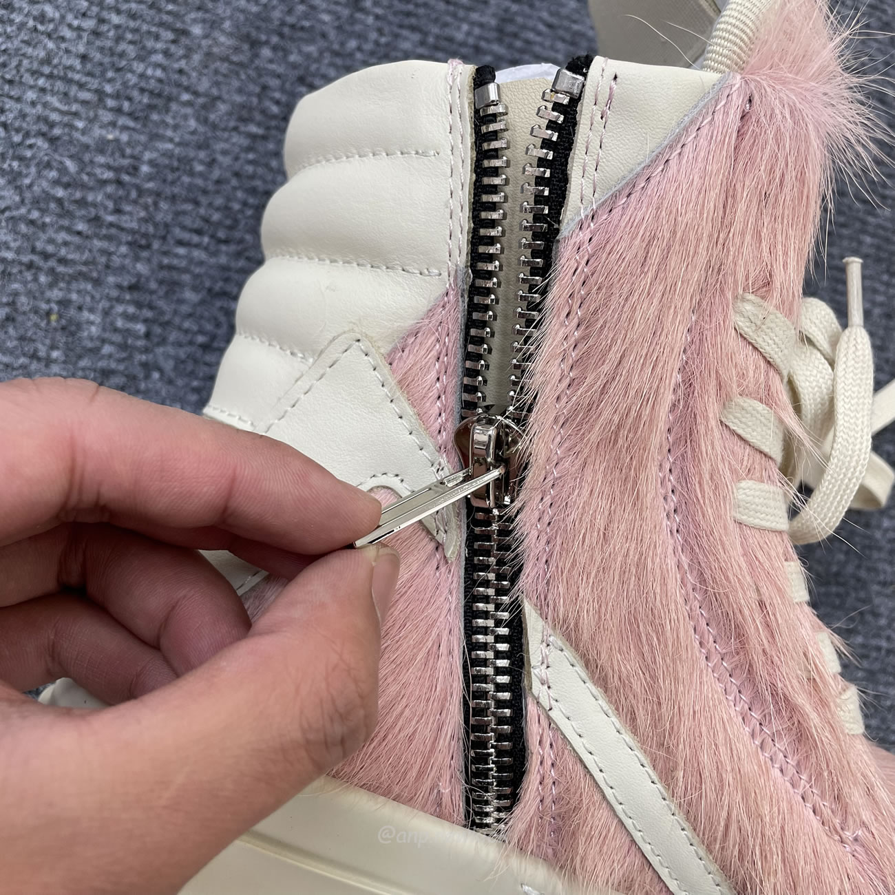 Rick Owens Geobasket Kuhfell Dusty Rosa Milch Rr02b2894lhl 8311 (2) - www.newkick.vip