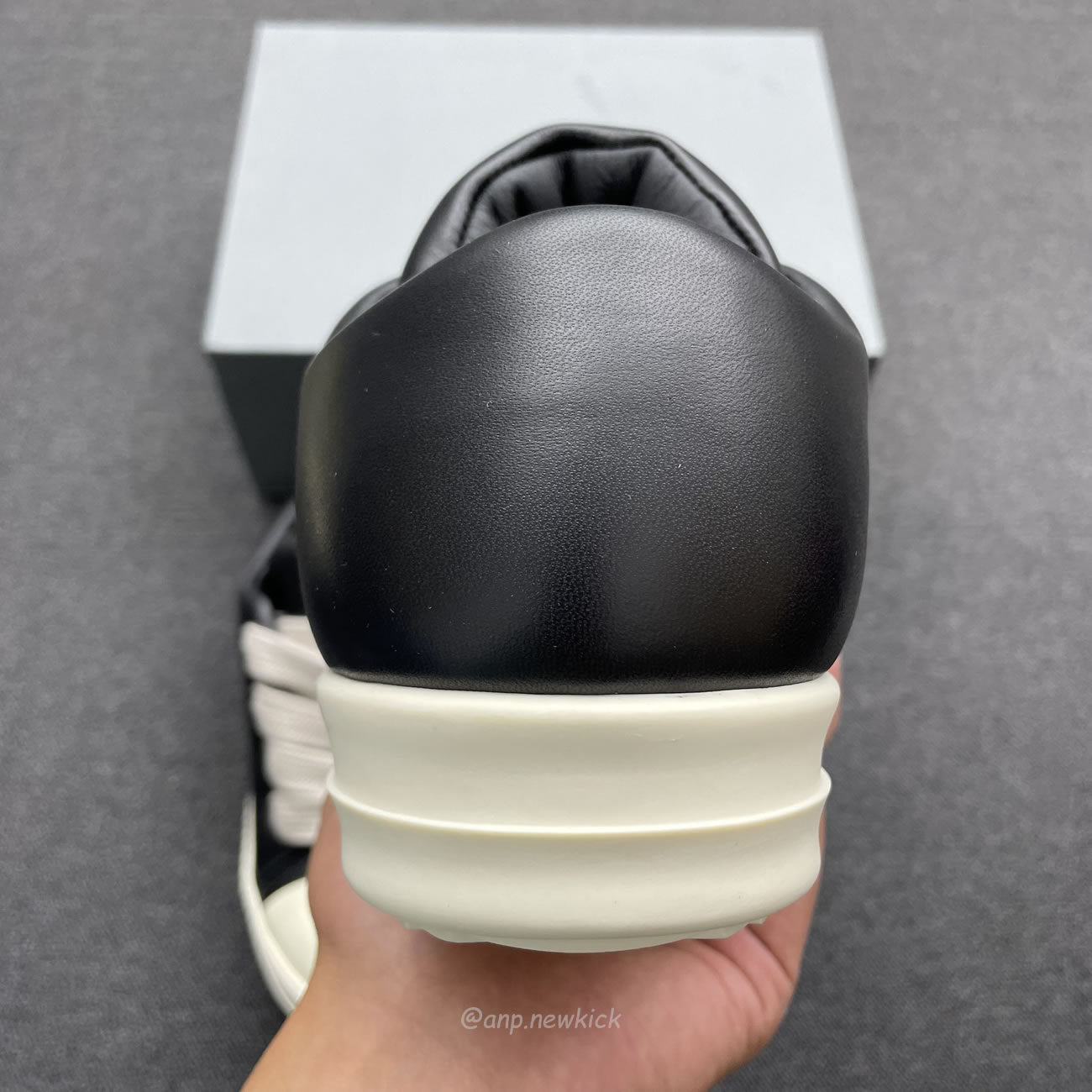 Rick Owens Jumbo Lace Padded Sneaks Low Black Acid Milk Ru02c7893 (19) - www.newkick.vip