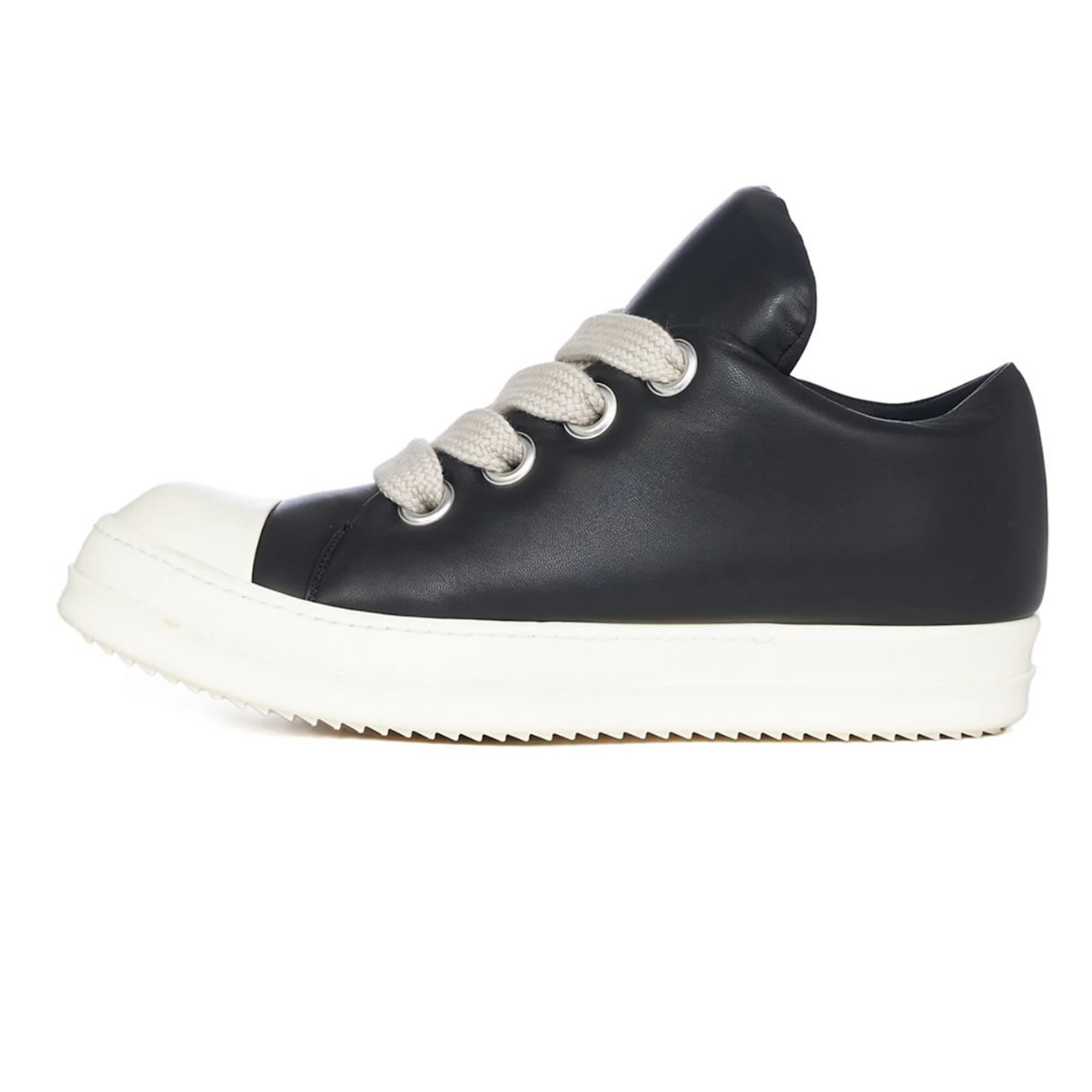 Rick Owens Jumbo Lace Padded Sneaks Low Black Acid Milk Ru02c7893 (21) - www.newkick.vip