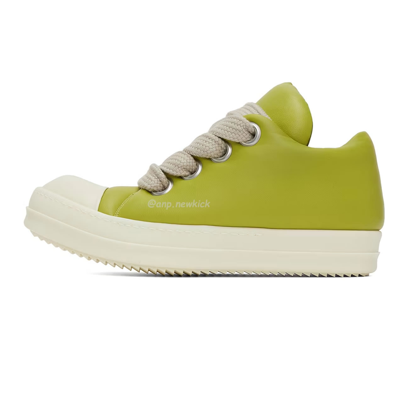 Rick Owens Jumbo Lace Padded Sneaks Low Black Acid Milk Ru02c7893 (3) - www.newkick.vip