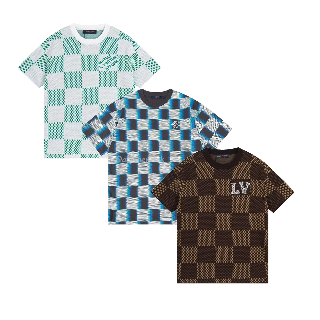 Louis Vuitton Round Necked Checkerboard T Shirt (1) - www.newkick.vip Louis Vuitton Round Necked Checkerboard T Shirt (1) - www.newkick.vip