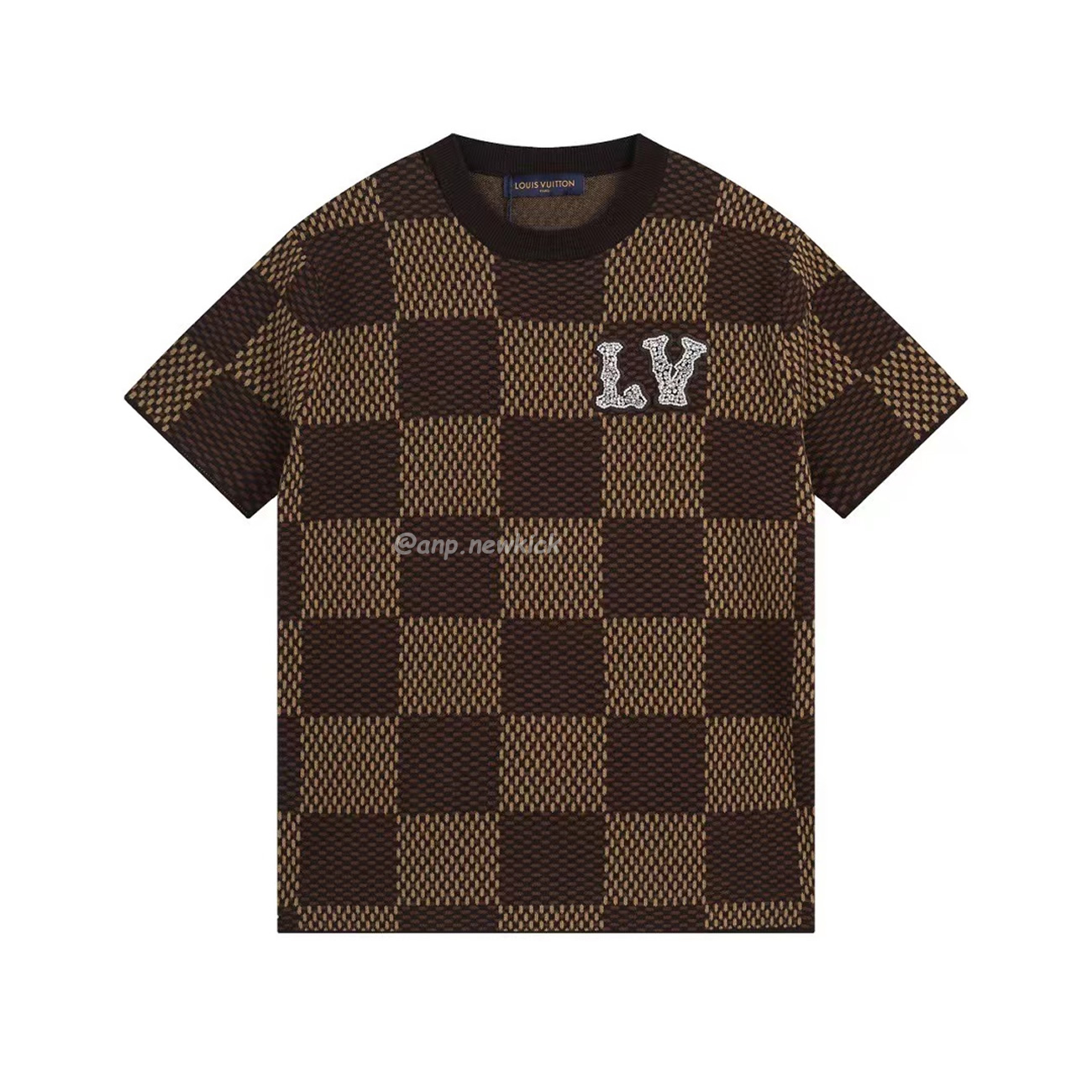 Louis Vuitton Round Necked Checkerboard T Shirt (3) - www.newkick.vip Louis Vuitton Round Necked Checkerboard T Shirt (3) - www.newkick.vip