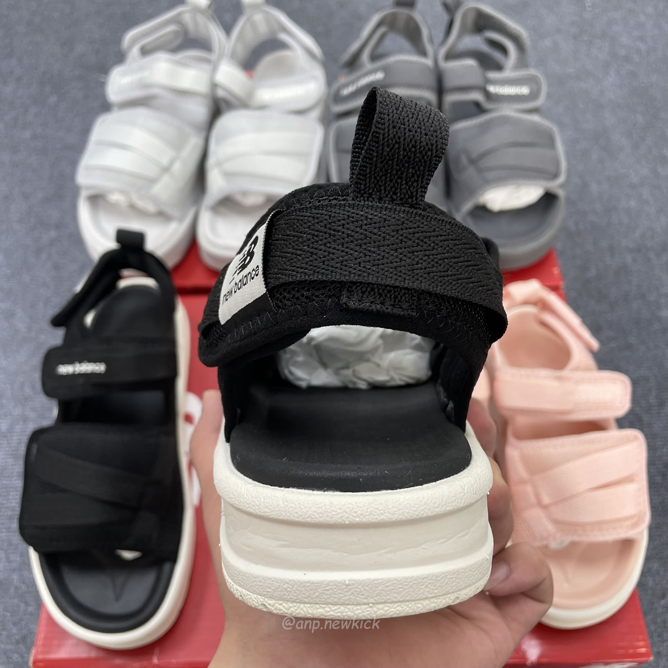 New Balance 3206 Sandal Pink Cream Black White Gray Sdl3206b (6) - www.newkick.vip