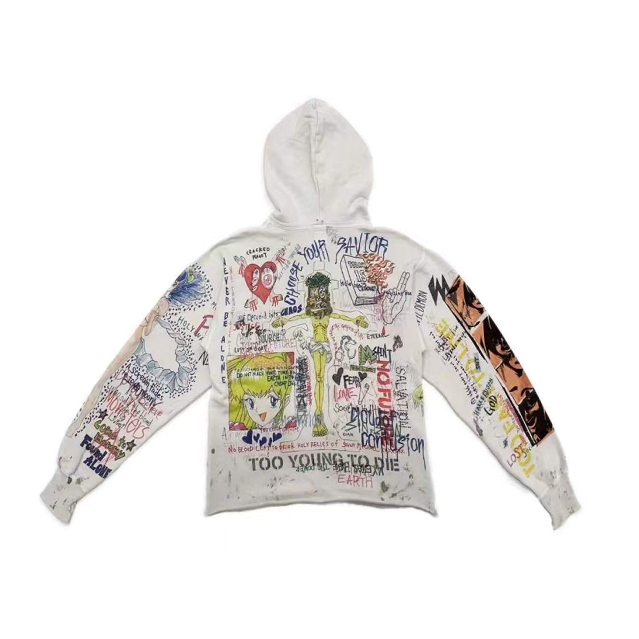 Saint Michael Graff Pullover Hoodie Murakami Takashi Graffiti Loose Hooded Sweatshirt Ins S Xl (4) - www.newkick.vip Saint Michael Graff Pullover Hoodie Murakami Takashi Graffiti Loose Hooded Sweatshirt Ins S Xl (4) - www.newkick.vip