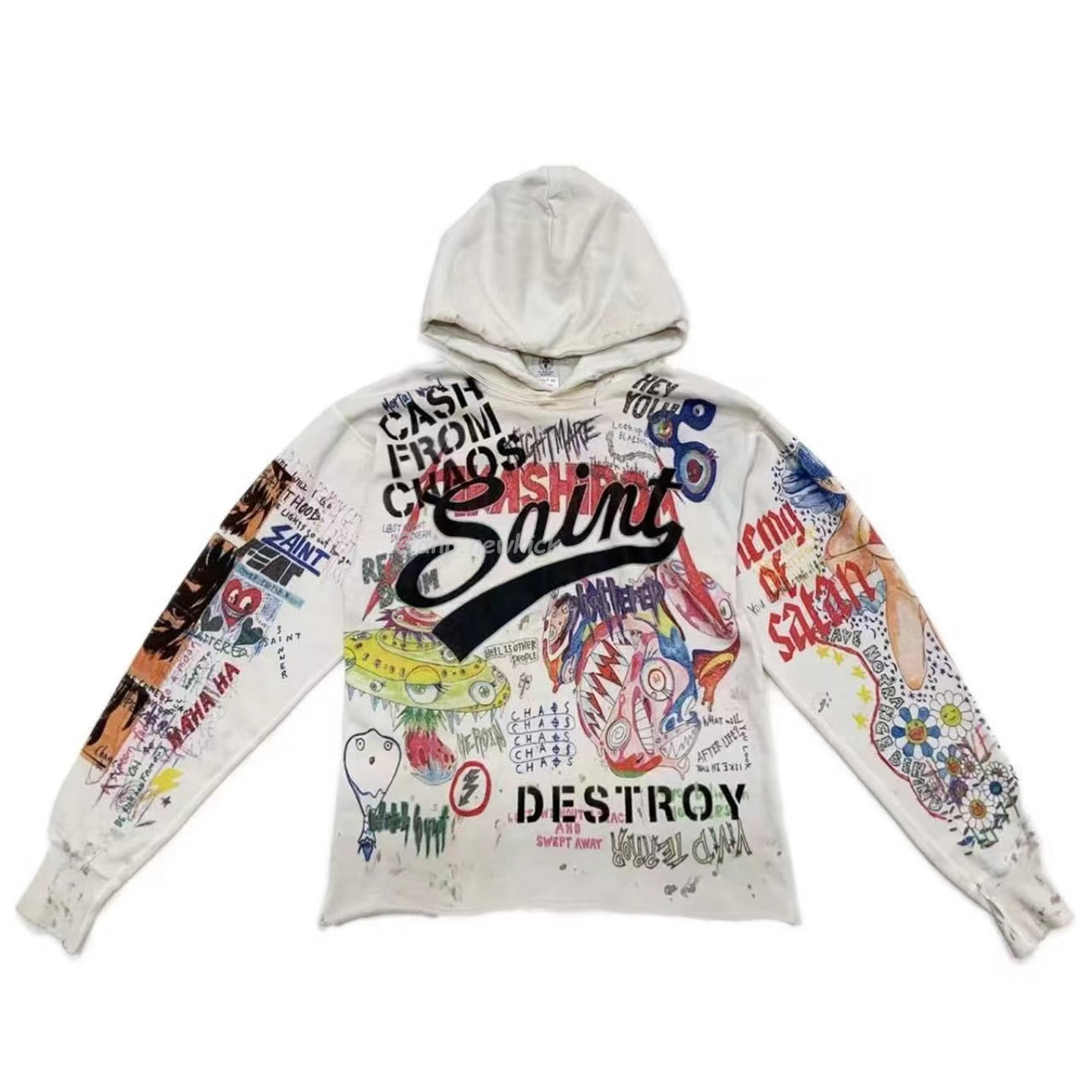 Saint Michael Graff Pullover Hoodie Murakami Takashi Graffiti Loose Hooded Sweatshirt Ins S Xl (9) - www.newkick.vip Saint Michael Graff Pullover Hoodie Murakami Takashi Graffiti Loose Hooded Sweatshirt Ins S Xl (9) - www.newkick.vip