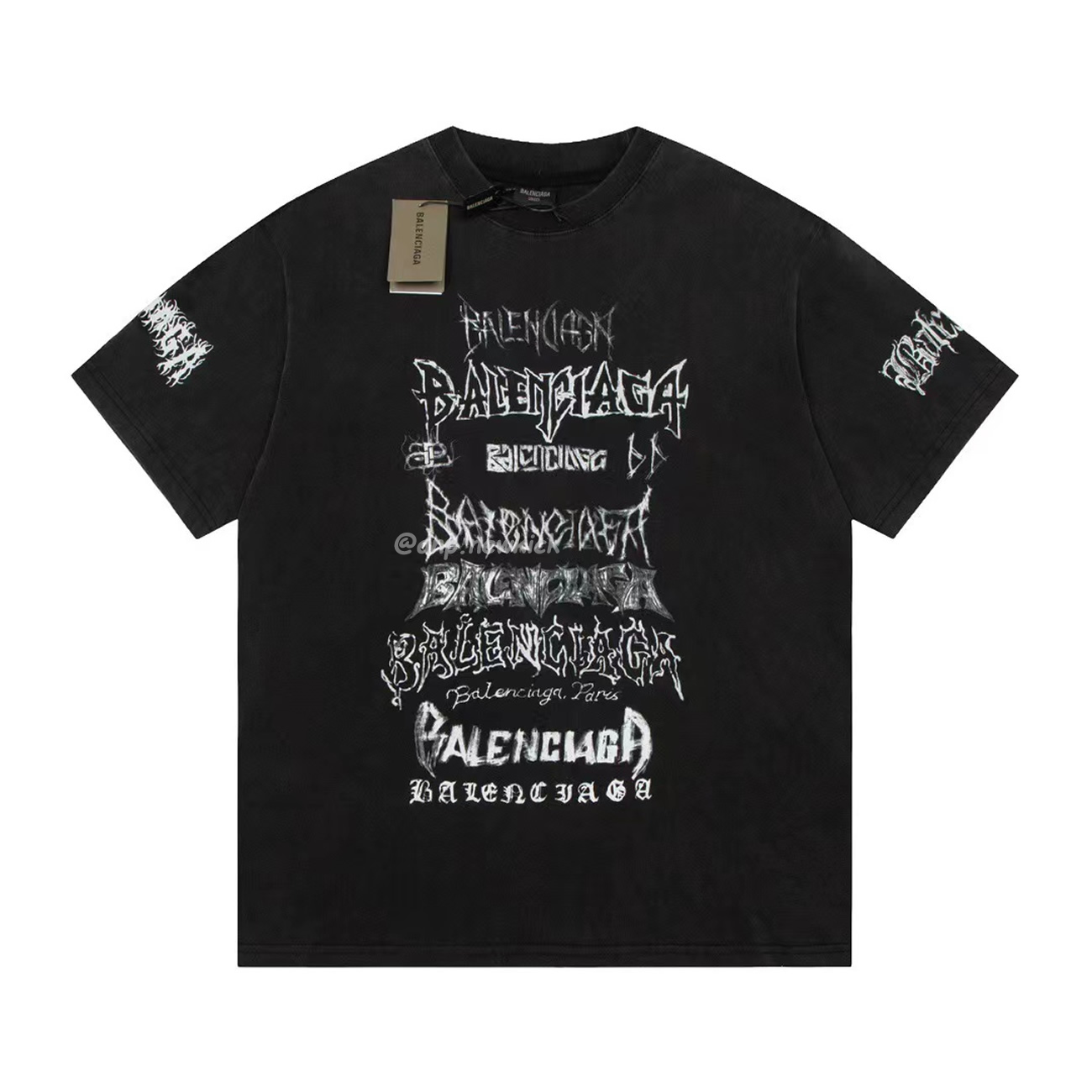 Balenciaga Sanskrit Alphabet Full Body Print Short Sleeve T Shirt (1) - www.newkick.vip