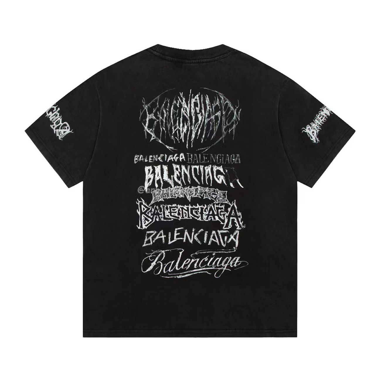 Balenciaga Sanskrit Alphabet Full Body Print Short Sleeve T Shirt (7) - www.newkick.vip