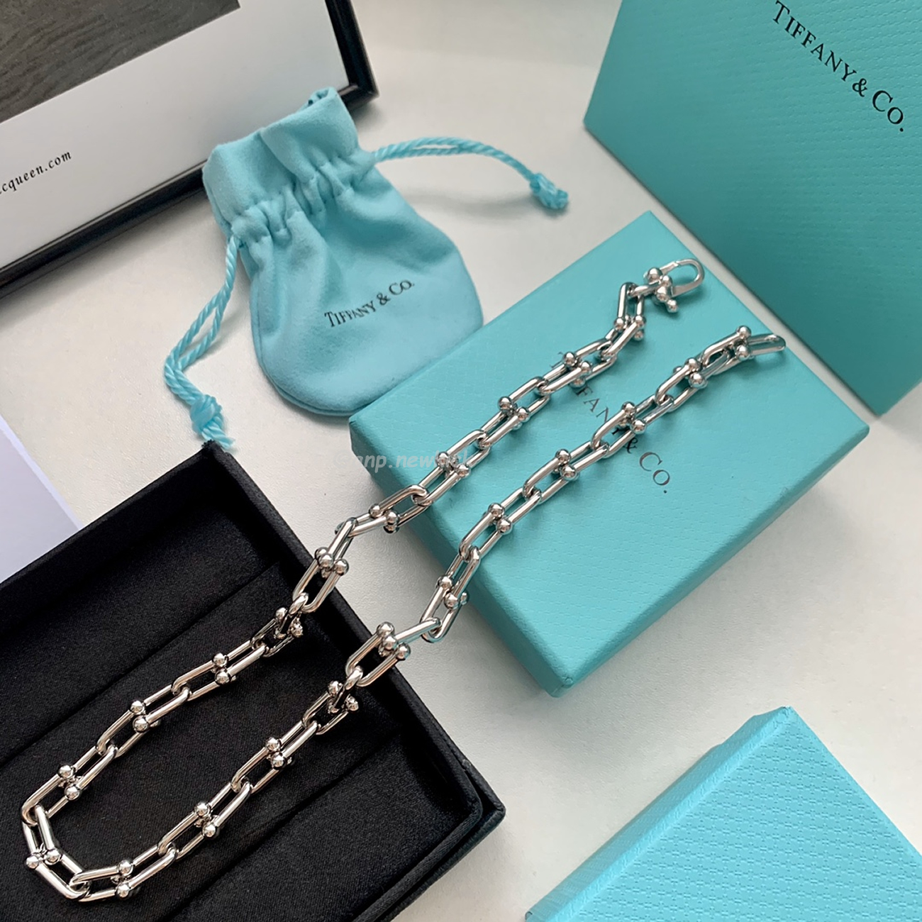 Tiffany Hardwear Gold Coarse Gradient Buckle Chain Necklace (4) - www.newkick.vip