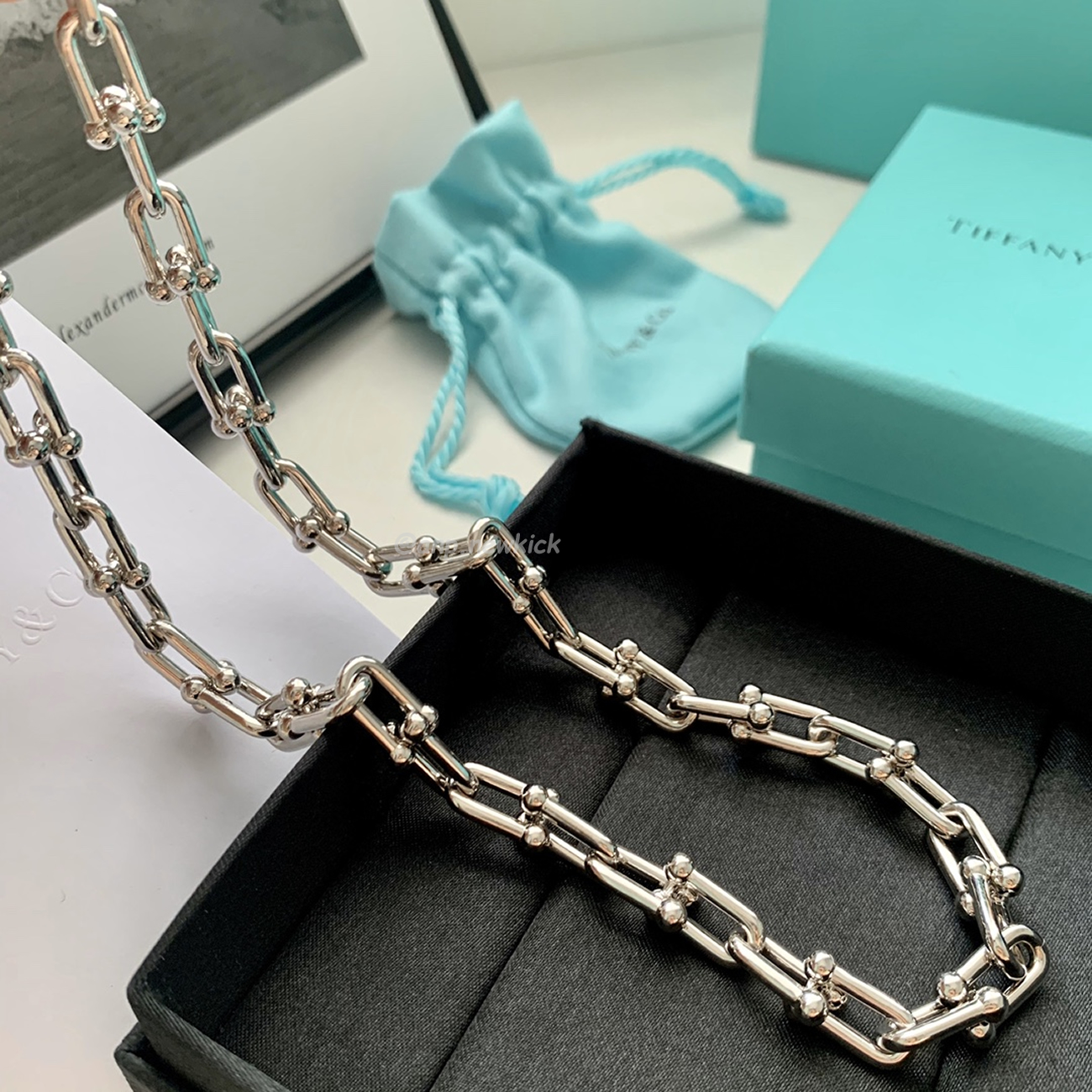 Tiffany Hardwear Gold Coarse Gradient Buckle Chain Necklace (5) - www.newkick.vip