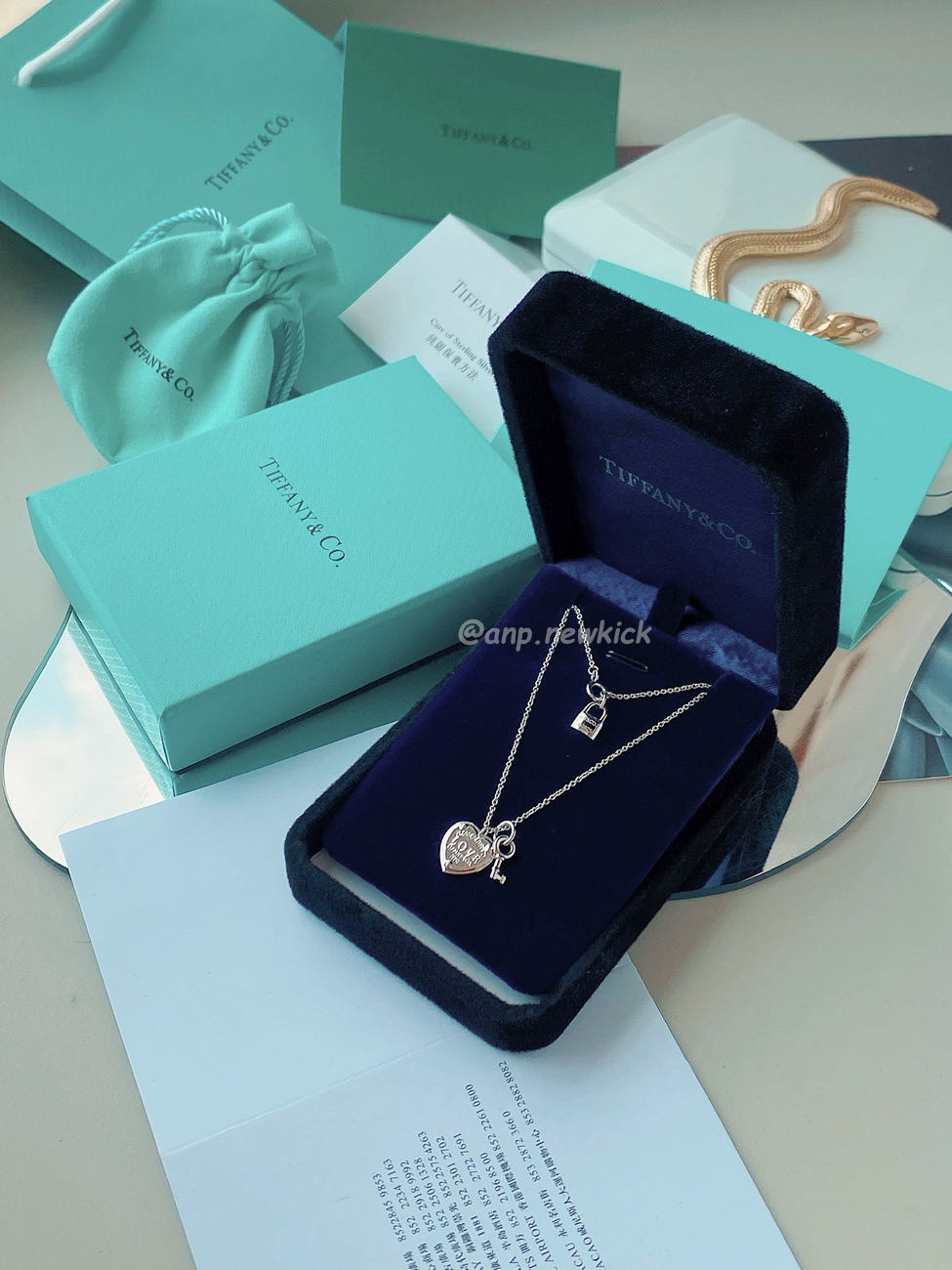 Tiffany Hardwear Gold Coarse Gradient Buckle Chain Necklace (7) - www.newkick.vip