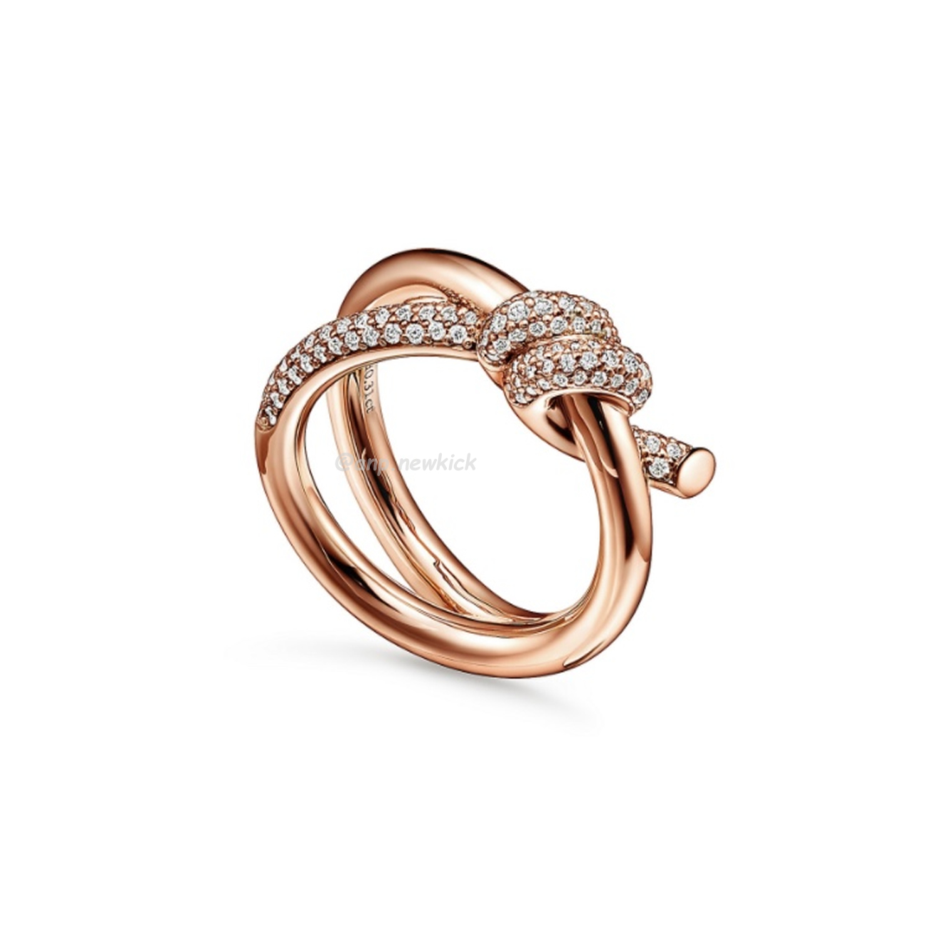 Tiffany T Rose Gold Diamond Double Row Ring (1) - www.newkick.vip