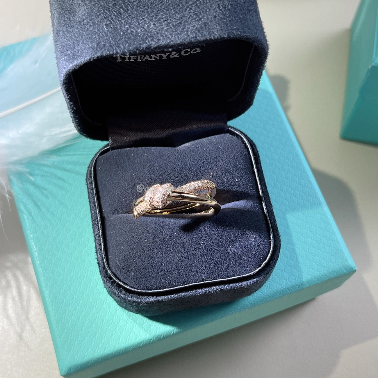 Tiffany T Rose Gold Diamond Double Row Ring (2) - www.newkick.vip